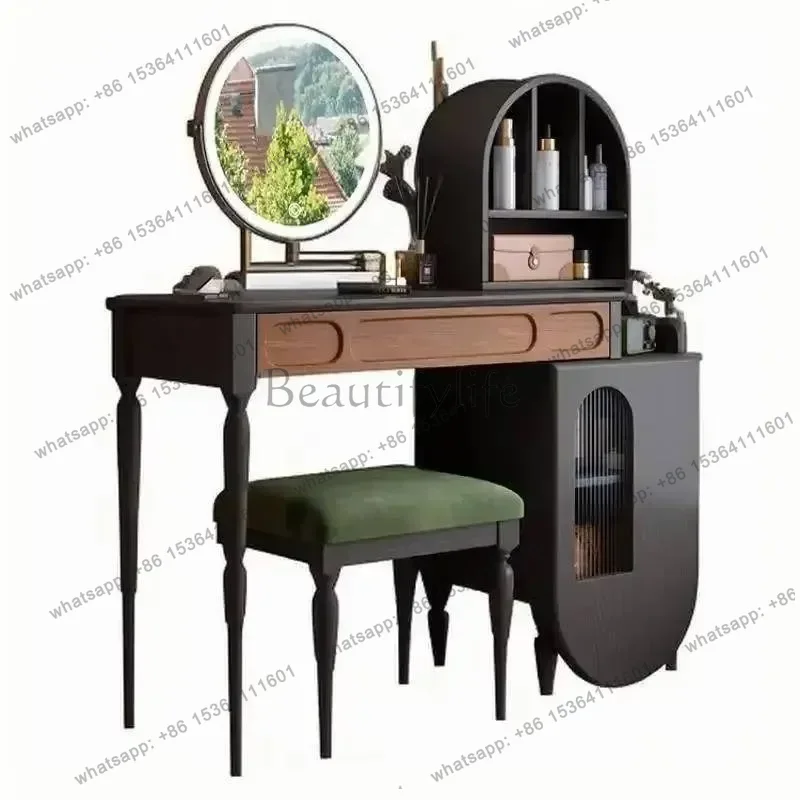Meja Rias Hitam LJY Organizer  - Beauty Makeup Vanity Set ulasan dan harga